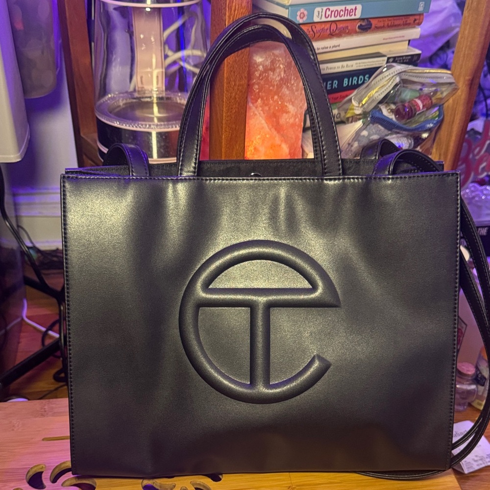 Authentic Telfar Medium Black Shopper